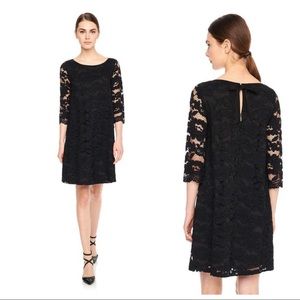 NWT‼️KARL LAGERFELD PARIS Floral Lace Dress-Blk(6)